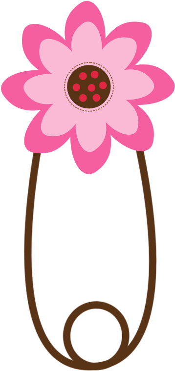 Baby Items - Pink Baby Pin Clipart (600x900)