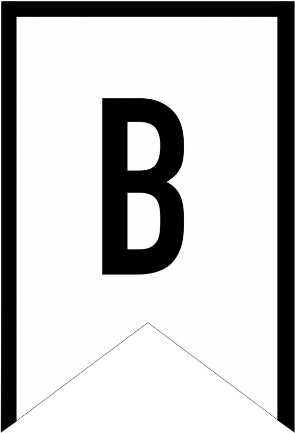 B Png Buwan Ng Wika Baby Shower Cupcake Stencils - Banner Letters In Gold Printable O (1424x2083)