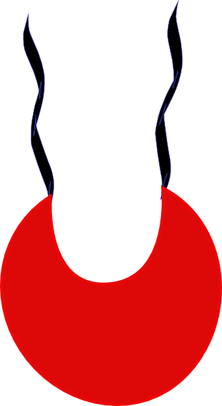 Red Thing 1 Bib Clip Art - Baby Red Bib Clipart (324x593)