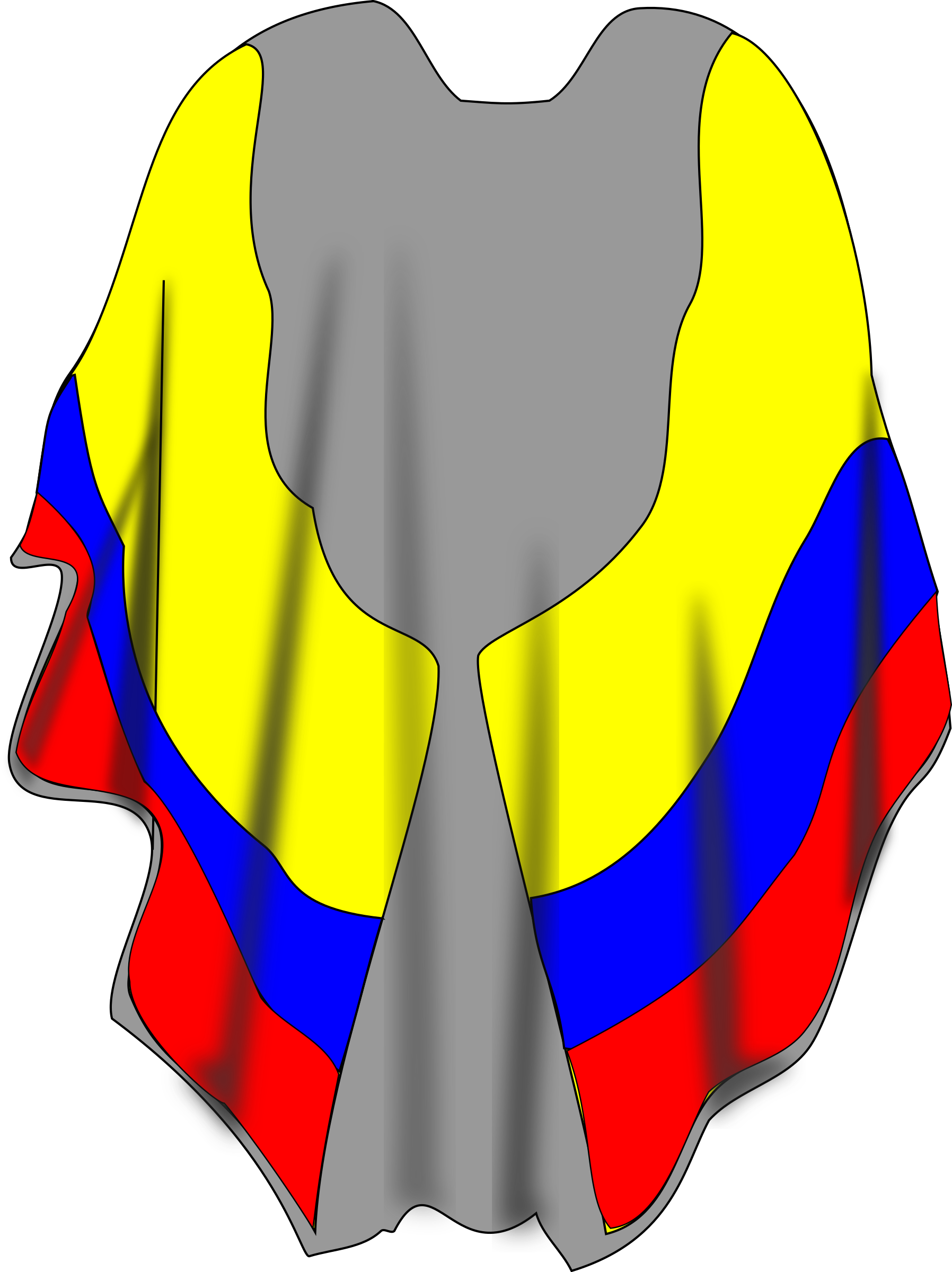 Yellow Wig Cliparts 18, Buy Clip Art - Dibujo Ruana Png (1796x2400)