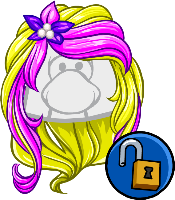Rocker Club Penguin Wig Cp Trainer - Club Penguin Entertainment Inc (585x663)