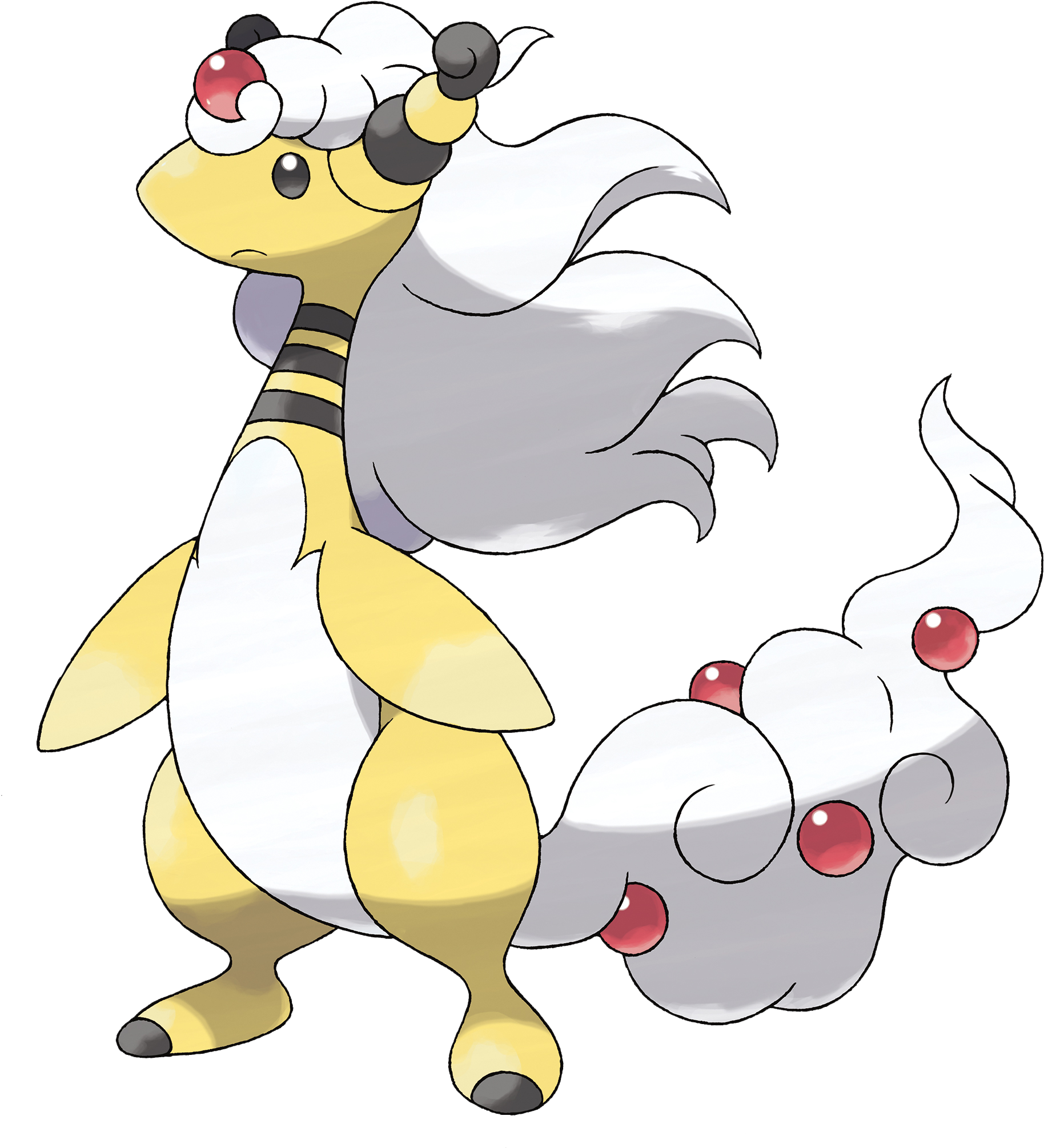 Yet Throwing A Wig On Ampharos And Calling It A Dragon - Pokemon Mega Evolution Ampharos (1890x2073)