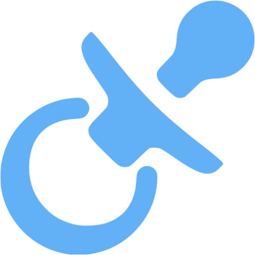 Tropical Blue Pacifier Icon - Baby Room Essentials Checklist (512x512)