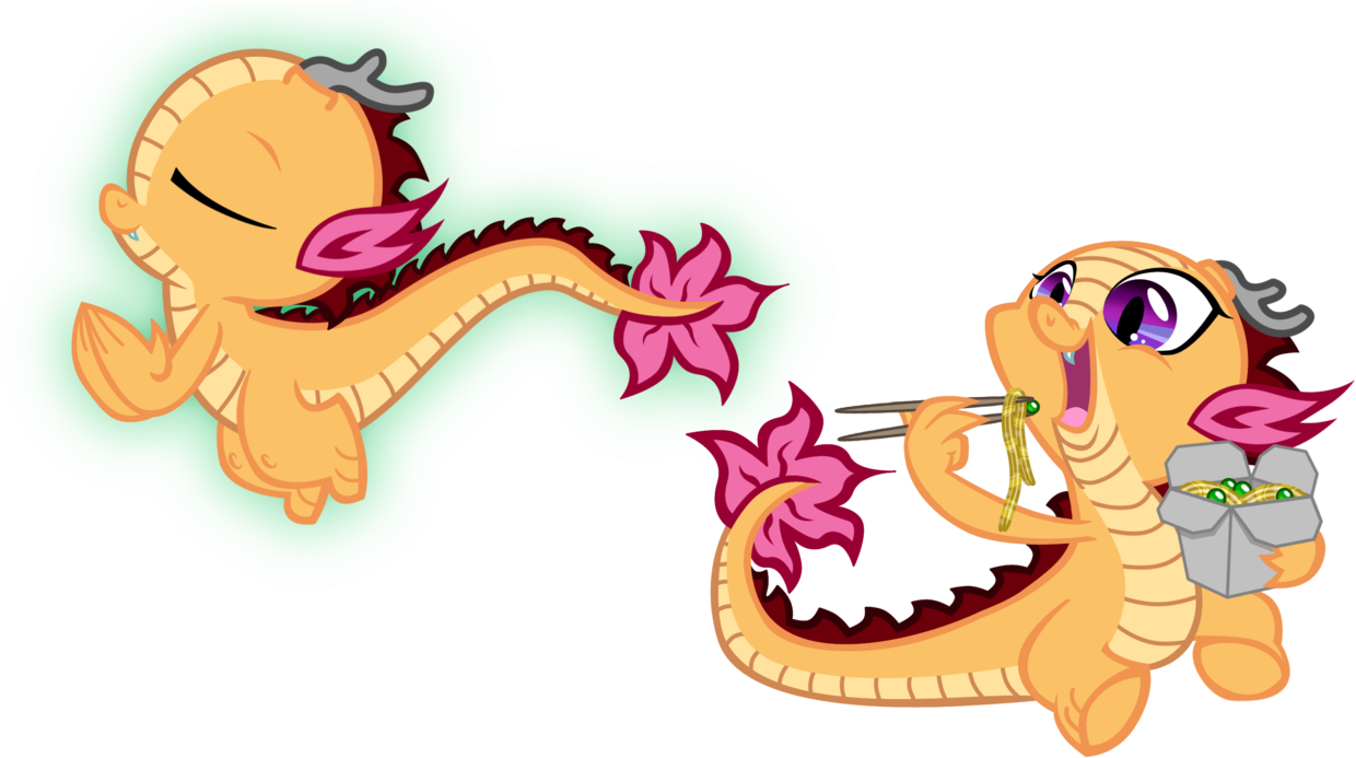 Chinese Dragon Clipart Chinese Baby - Chinese Dragon Eating Noodles (1280x721)
