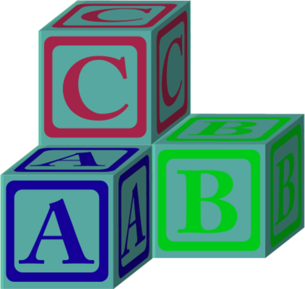 Abc Baby Blocks Clipart - Blocks Clip Art (600x569)