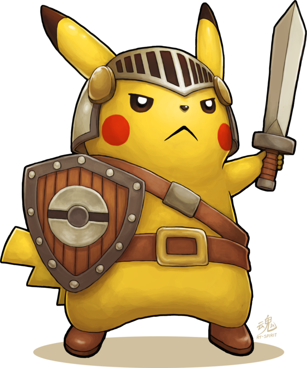 Pikachu Clipart Baby Dragon - Pikachu Knight (600x720)