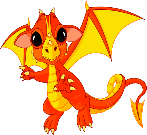 Coloring For Kids - Cute Baby Dragon (512x512)