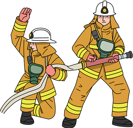 Fire Fighter Illustration (450x435)