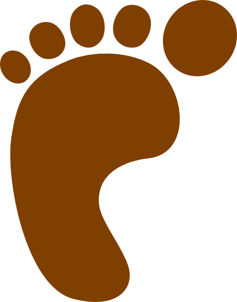 Free Baby Brown Foot Prints Clipart - Foot Print (468x596)