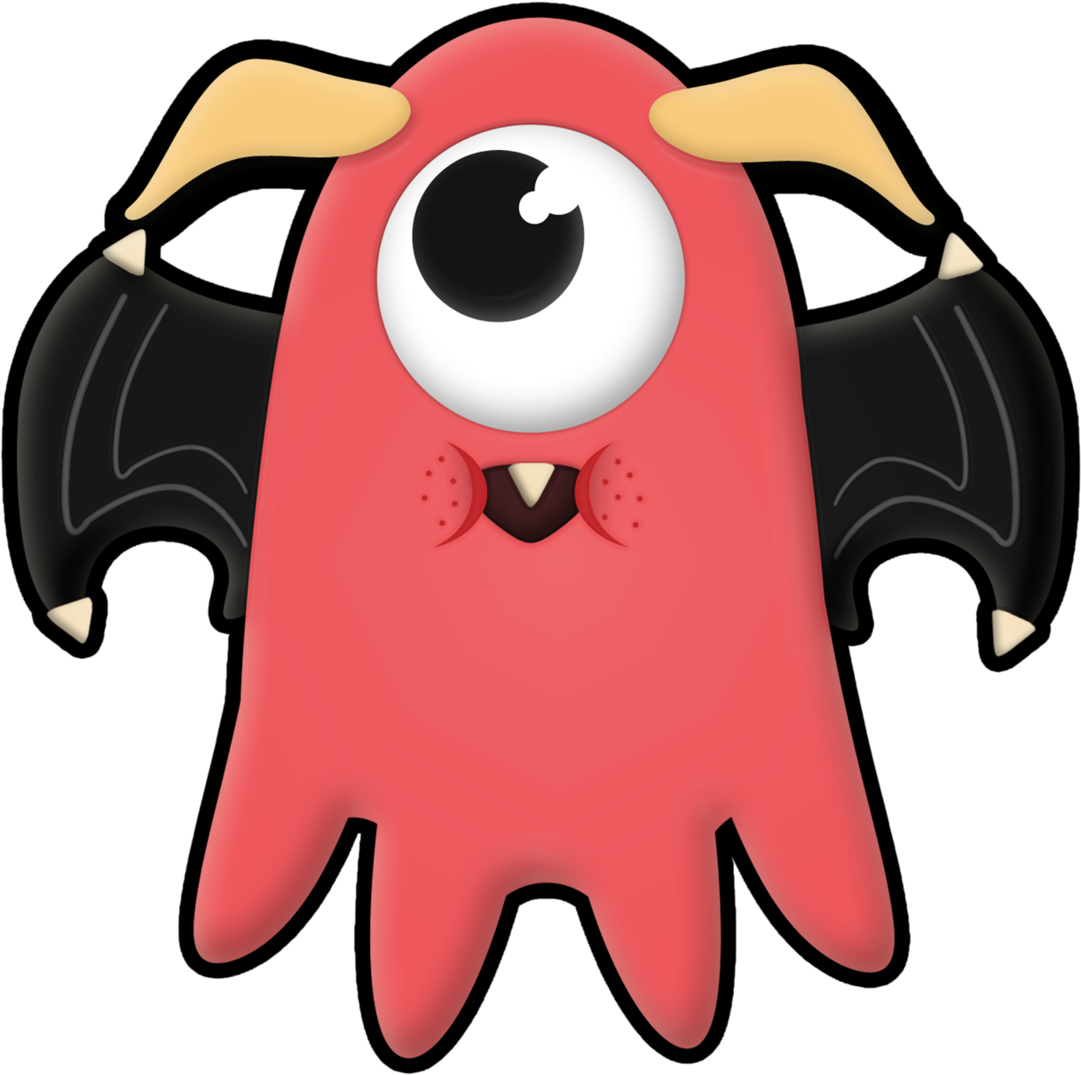 Happy Monster Clipart - Cute Monsters (1280x1280)