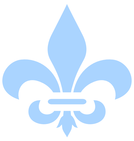 Baby Blue Fleur De Lis Svg Clip Arts 570 X 598 Px - Light Blue Fleur De Lis (570x598)