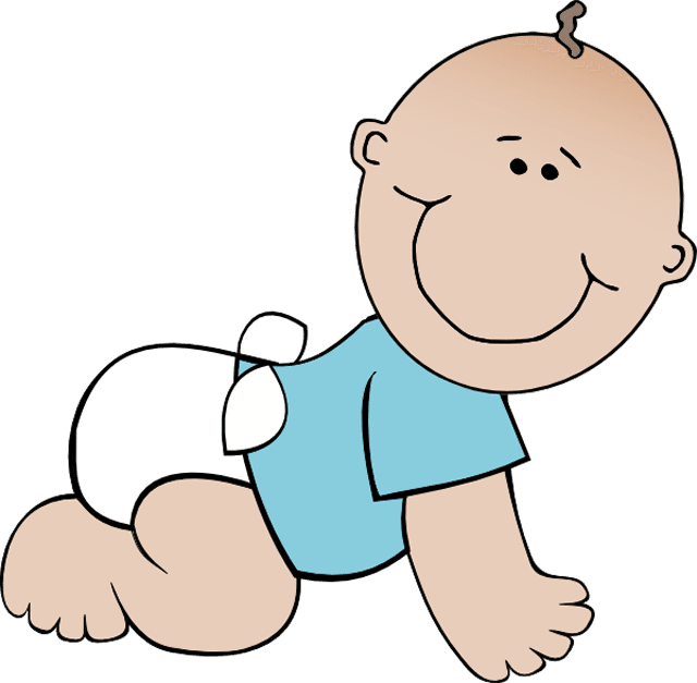 Crawling Baby Boy - Baby Crawling Clip Art (640x627)