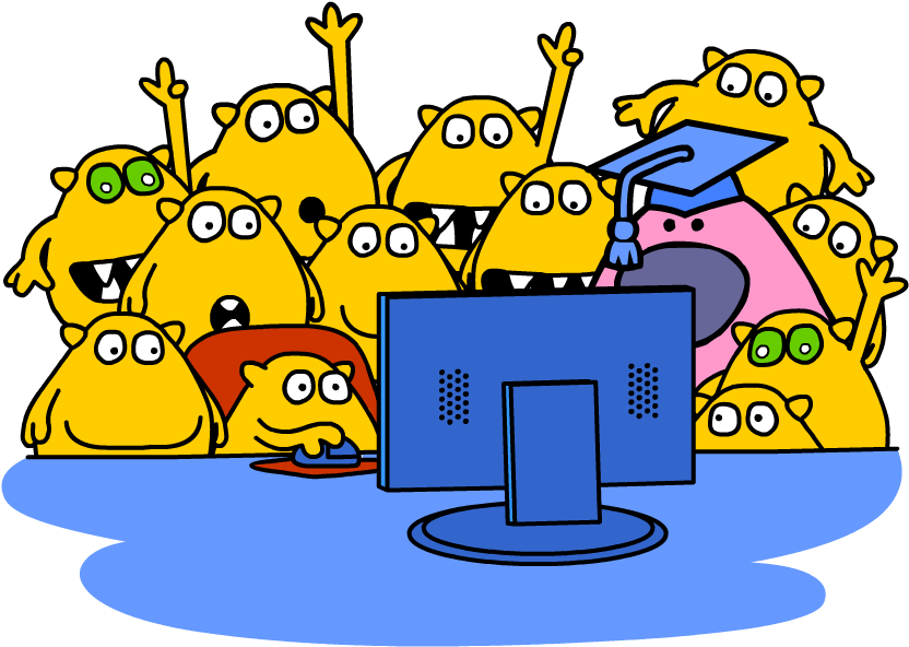 Children Playing Educational Sotware In The Classroom - Busythings Cat And Dog (837x600)