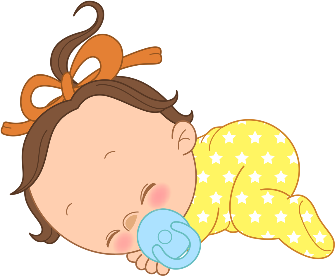 Girl Clipartbaby Embroiderypacifiersbaby - Dibujos De Bebes Niñas Png (1024x832)