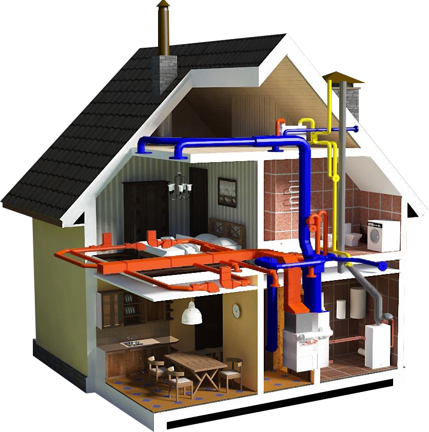 Монтаж Систем Отопления Под Ключ От Ооо «стат-климат» - Дом Отопление Загородного Дома (836x842)