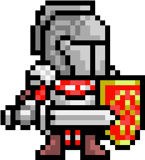 Faraam Knight - Pixel Art Chevalier (350x380)