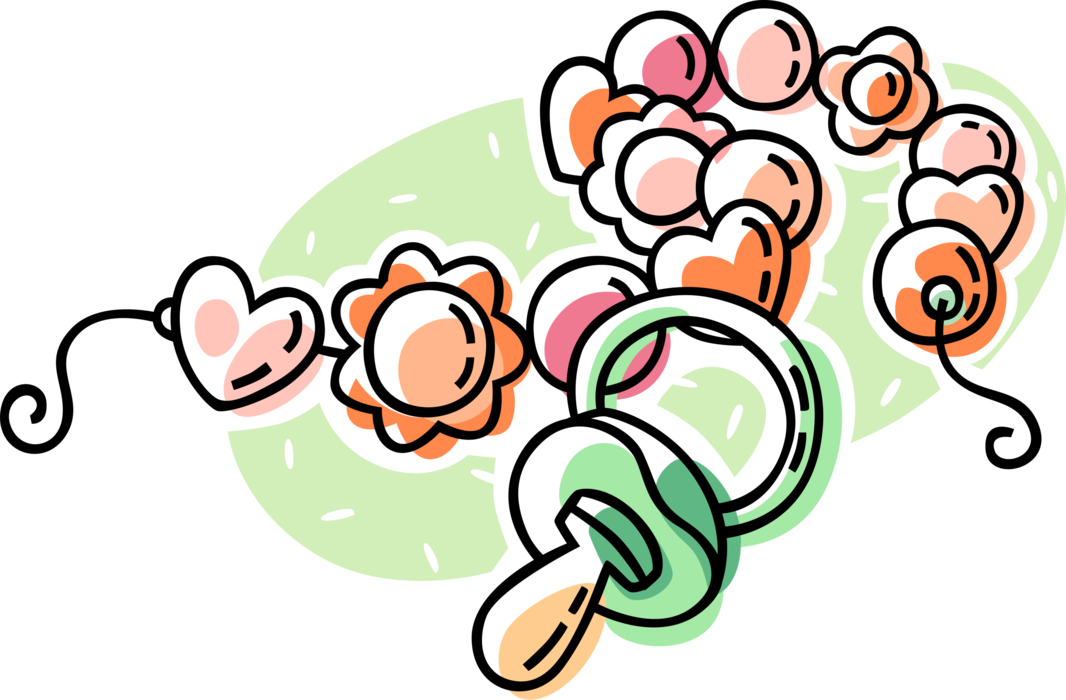 Vector Illustration Of Newborn Infant Baby Pacifier - Vector Illustration Of Newborn Infant Baby Pacifier (1066x700)