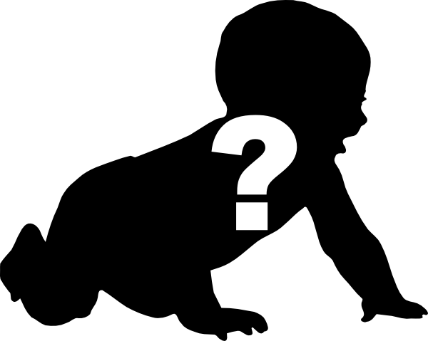 Baby Silhouette Clip Art (600x479)