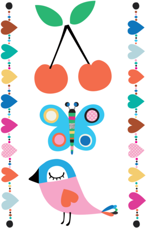 Cute Bird Temporary Tattoo Set - Tattoo (480x480)