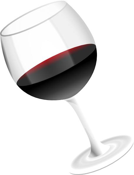 Wine Clipart Transparent Background - Glass Of Wine Clip Art (456x597)