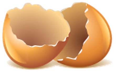 Garbage Icons, Detailed - Clip Art Egg Shells (518x399)