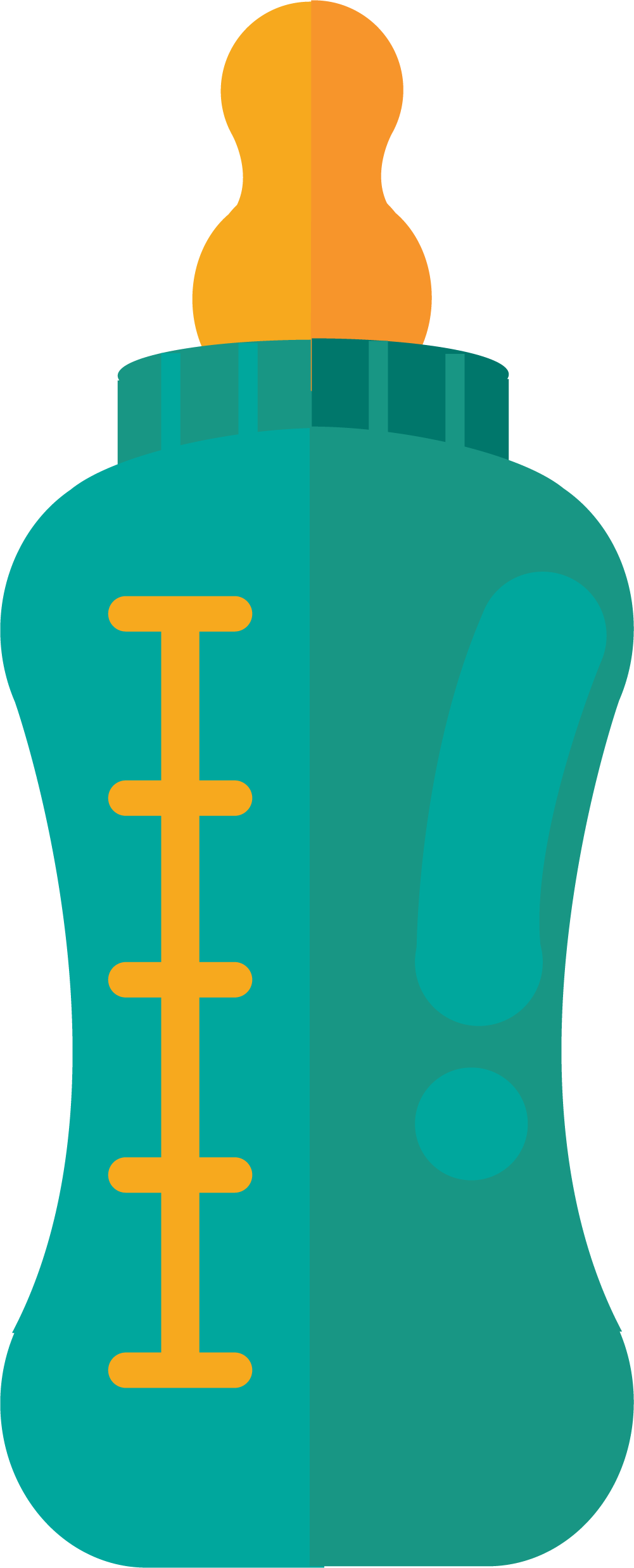 Baby Bottle Infant Pacifier - Bottle Baby Vector (1001x2477)