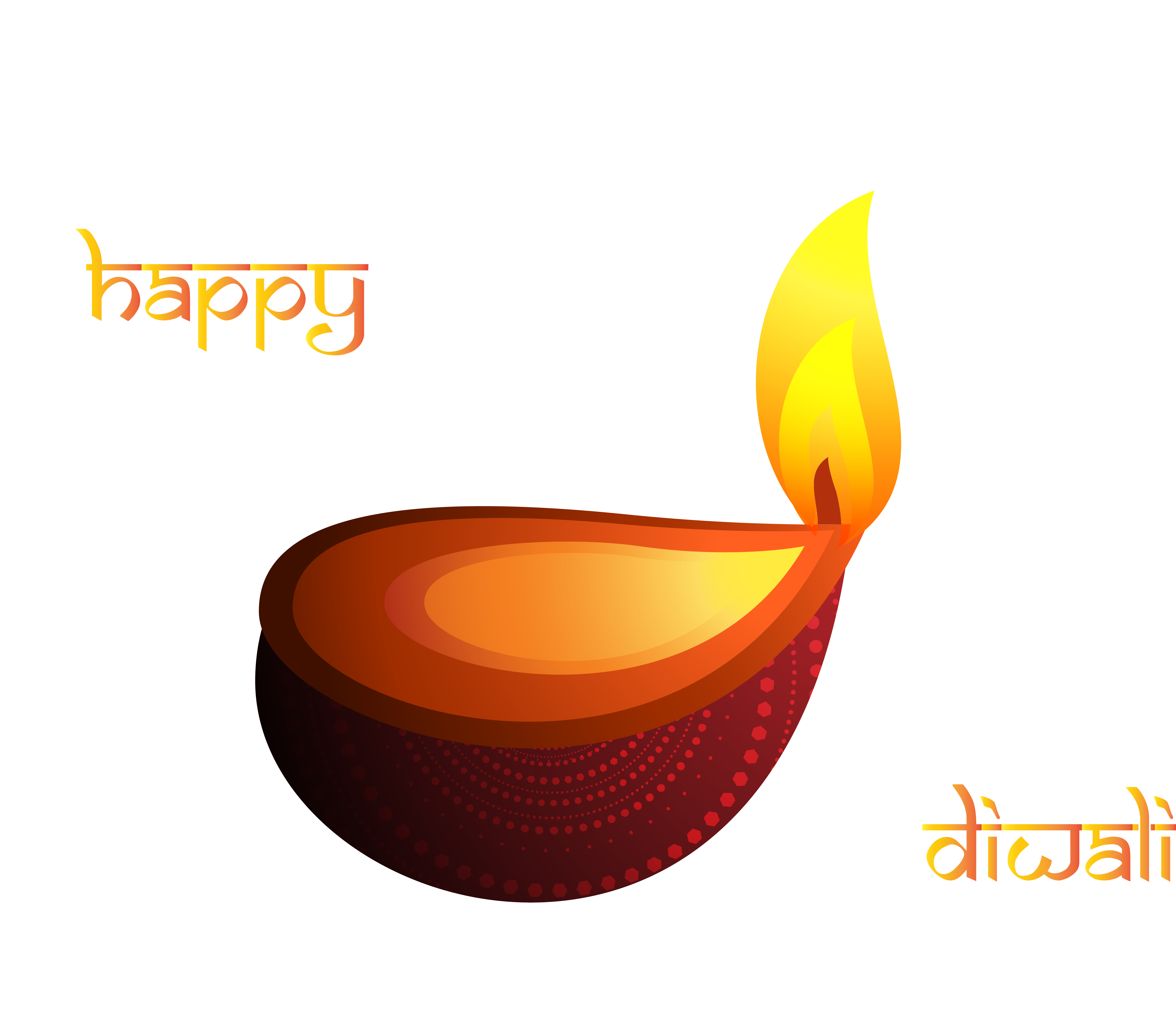 Happy Diwali Png Clipart Decoration - Happy Diwali Png (5987x5285)