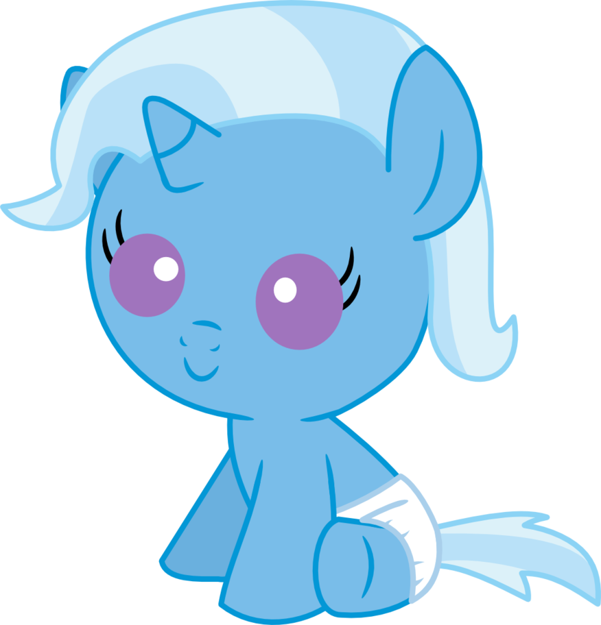 Mighty355, Baby, Baby Pony, Baby Trixie, Cute, Diaper, - Unicorn Transparent Background Cute (876x912)