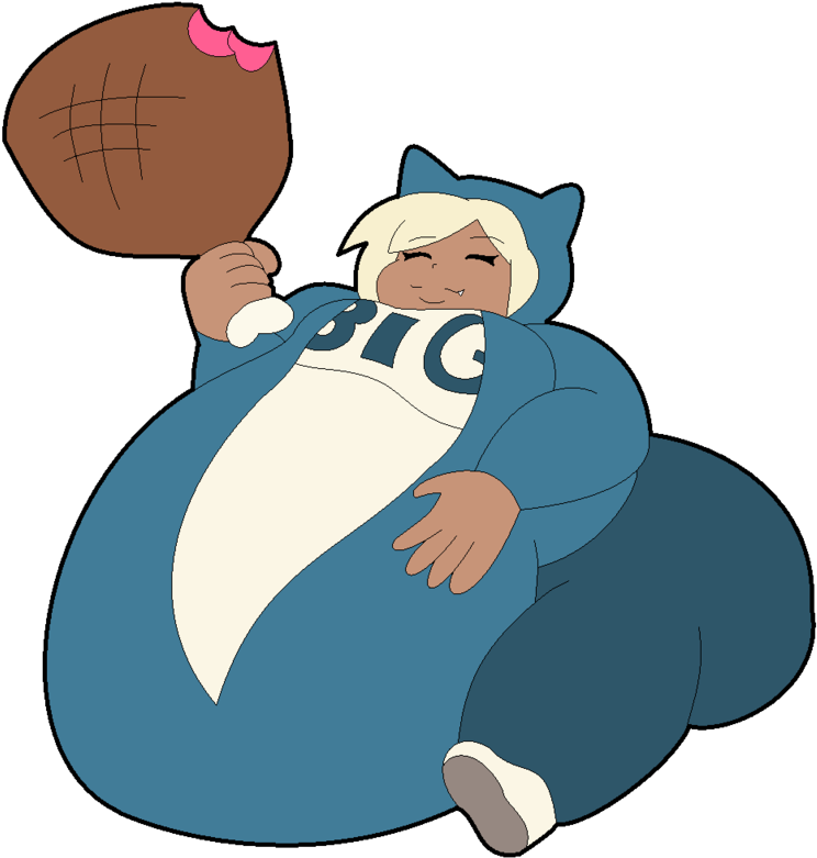 Sarah The Snorlax Girl By Diaper Girl Fan - Cartoon (772x1034)