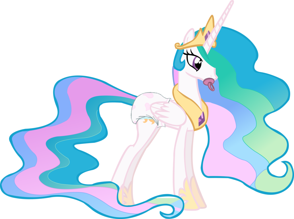 Princess Celestia In A Diaper Photoshop By D-whitman - My Little Pony Princess Celestia Baby (1024x762)