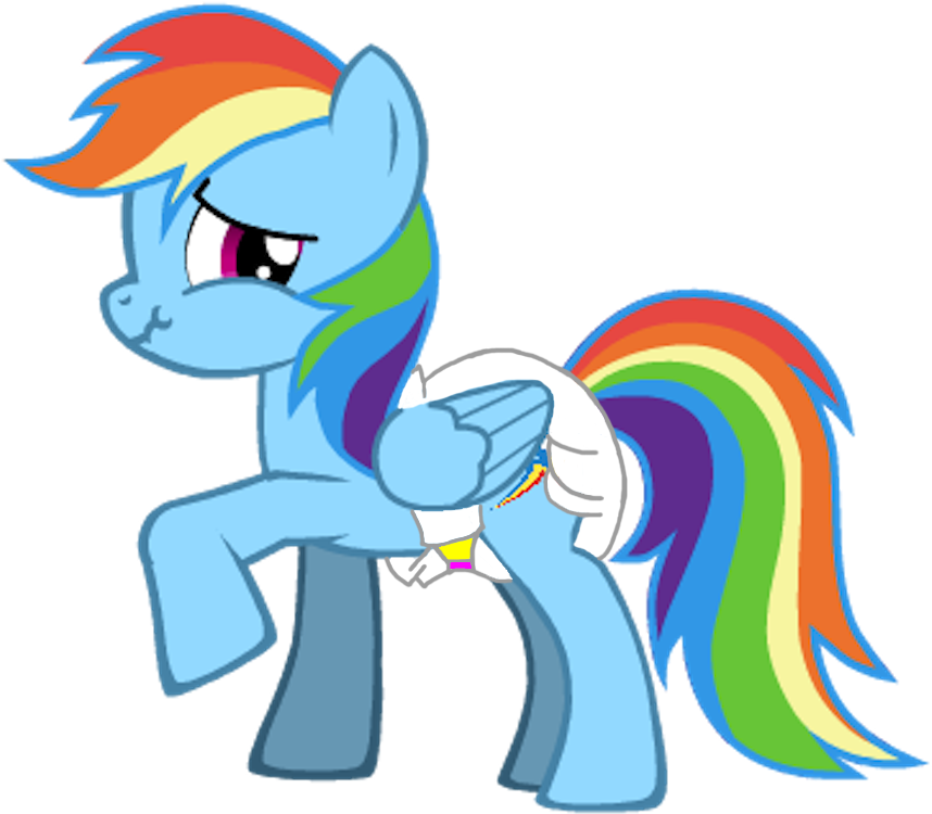 Rainbow Dash In Diapers By Lunafan88 - Rainbow Dash In Diapers (872x768)