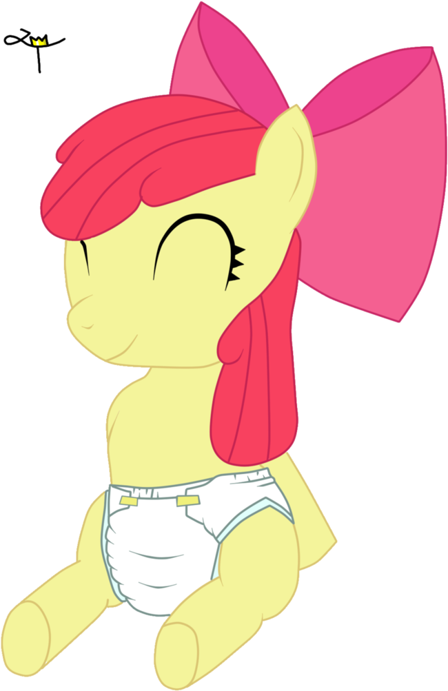 Padded Applebloom By Turtwigchampion - Apple Bloom In A Diaper (746x1071)