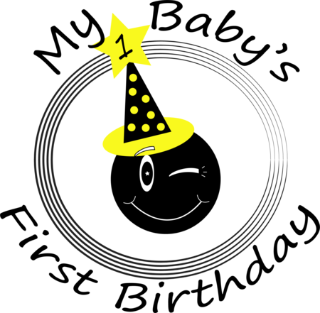 My Baby's First Birthday - All You Need Is Love Red Heart Graphic Framed Print (450x441)