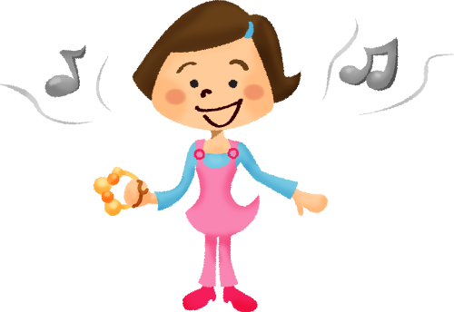 Little Girl Singing - 無料 イラスト 手 を つなぐ (500x344)