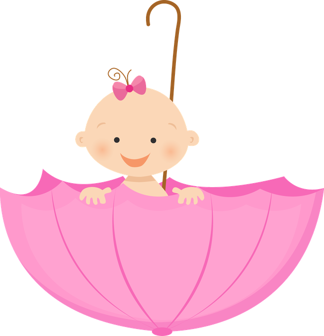 Grávida E Bebê - Baby Shower Umbrella Clipart (650x675)