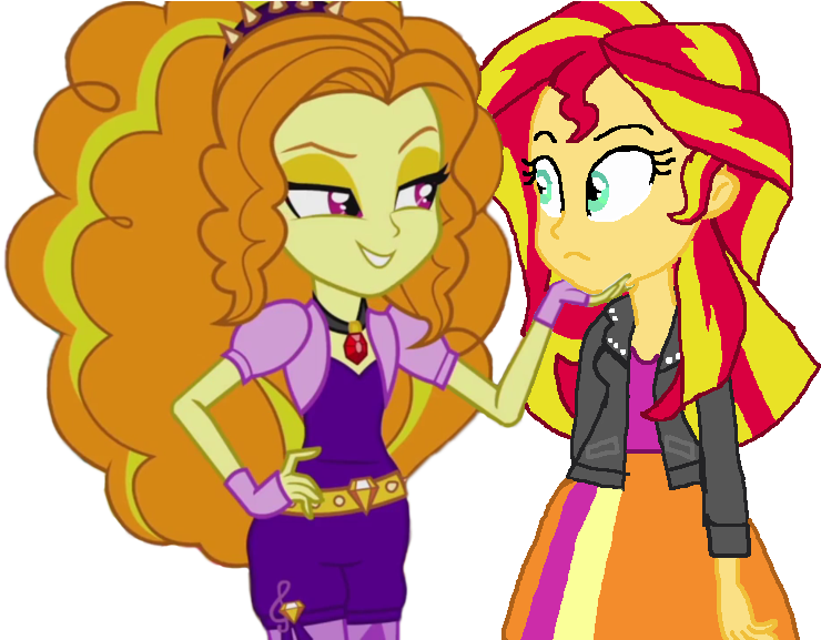 Adagio Dazzle- Kiss Me Sunny By Ktd1993 - Sunset Shimmer And Adagio Dazzle Kiss (1024x576)
