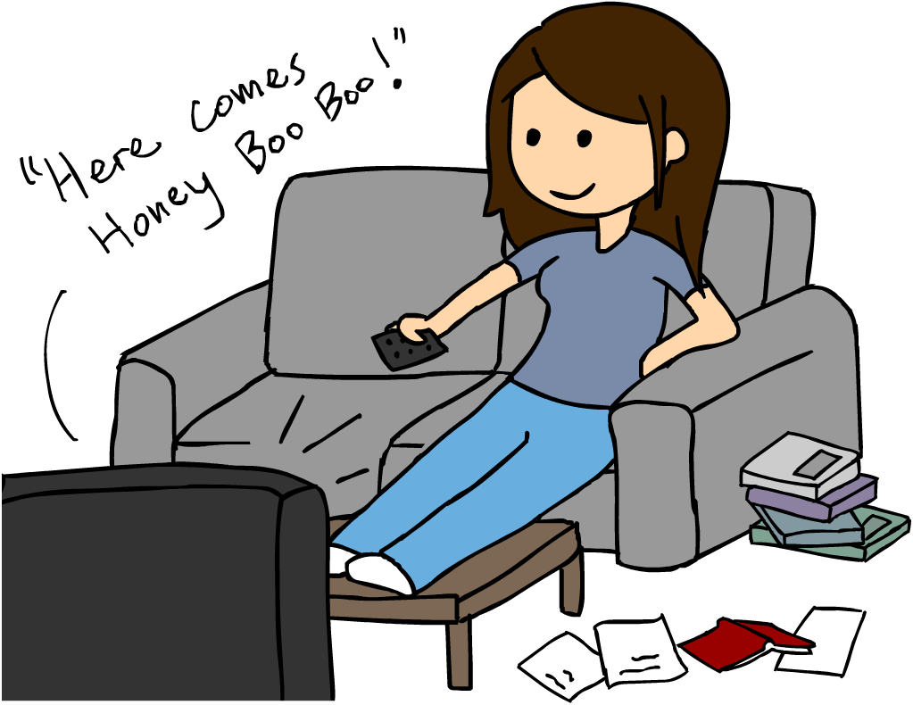 Watch Clipart Watch Video - Watching Tv Clip Art (1023x790)