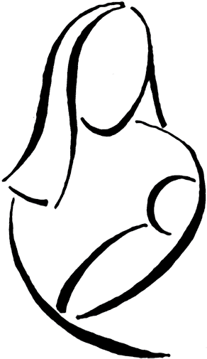 Simple Mother And Baby Logo - Mother And Baby Clip Art (300x516)