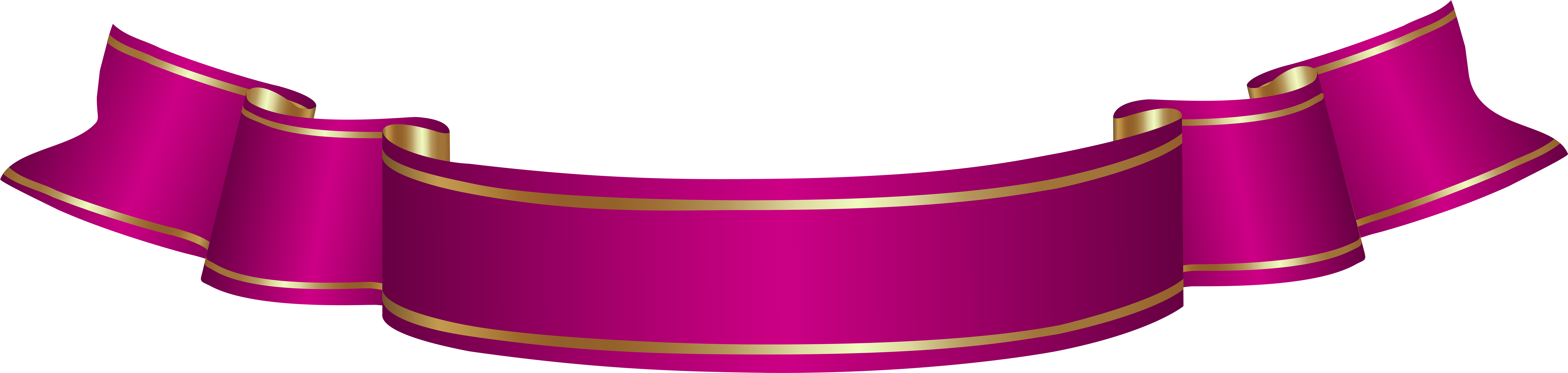 Dark Pink Banner Transparent Png Clip Artu200b Gallery - Purple Ribbon Banner Png (8000x1982)