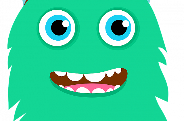 Cute Valentines Day Kid Party Banner Clipart Clip Art - Monstruos Animados (640x420)