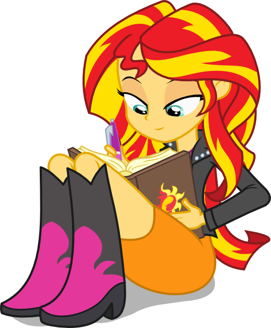 Seahawk270, Cute, Equestria Girls, Journey Book, Pen, - Mlp Eg Sunset Shimmer Poster (538x650)
