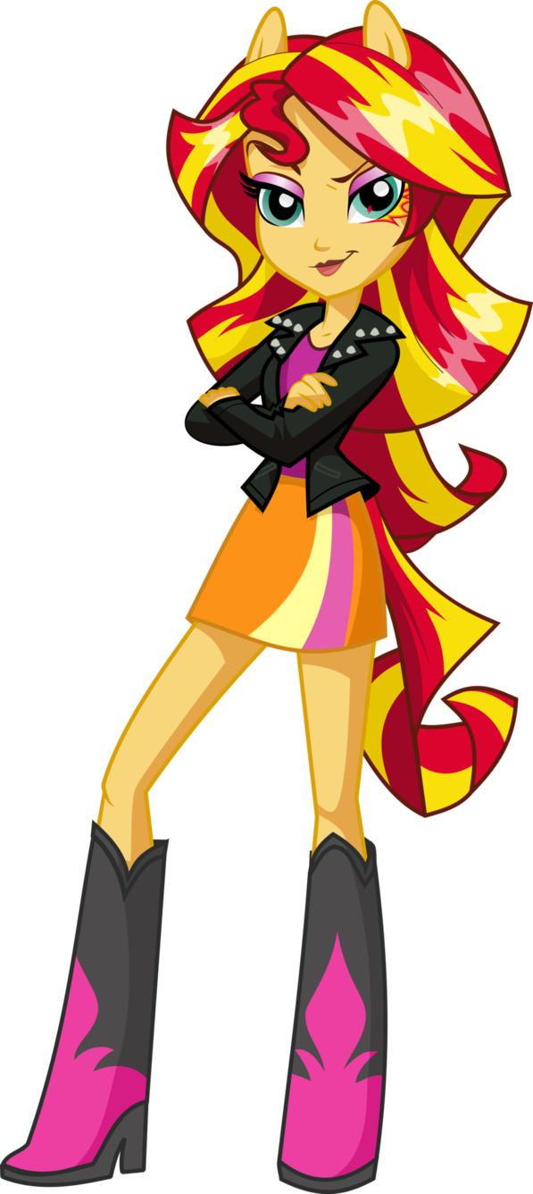 Vector Equestria Girls Box Sunset Shimmer By Will290590 - Little Pony Sunset Shimmer (597x1337)