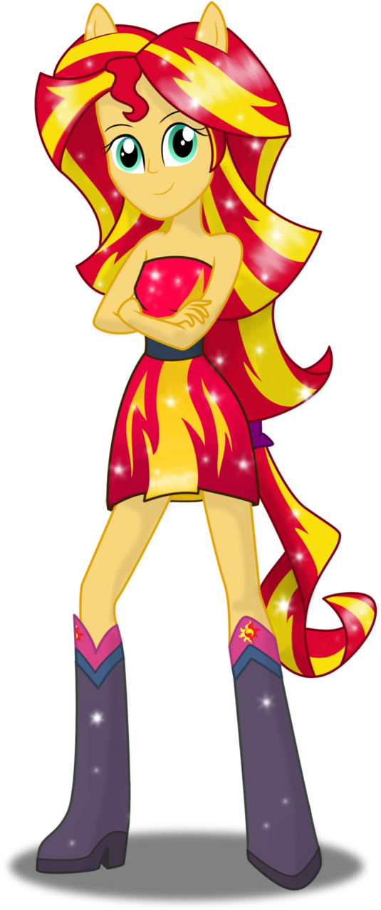 My Little Pony Equestria Girls Sunset Shimmer Demon - My Little Pony Human Sunset Shimmer (611x1307)