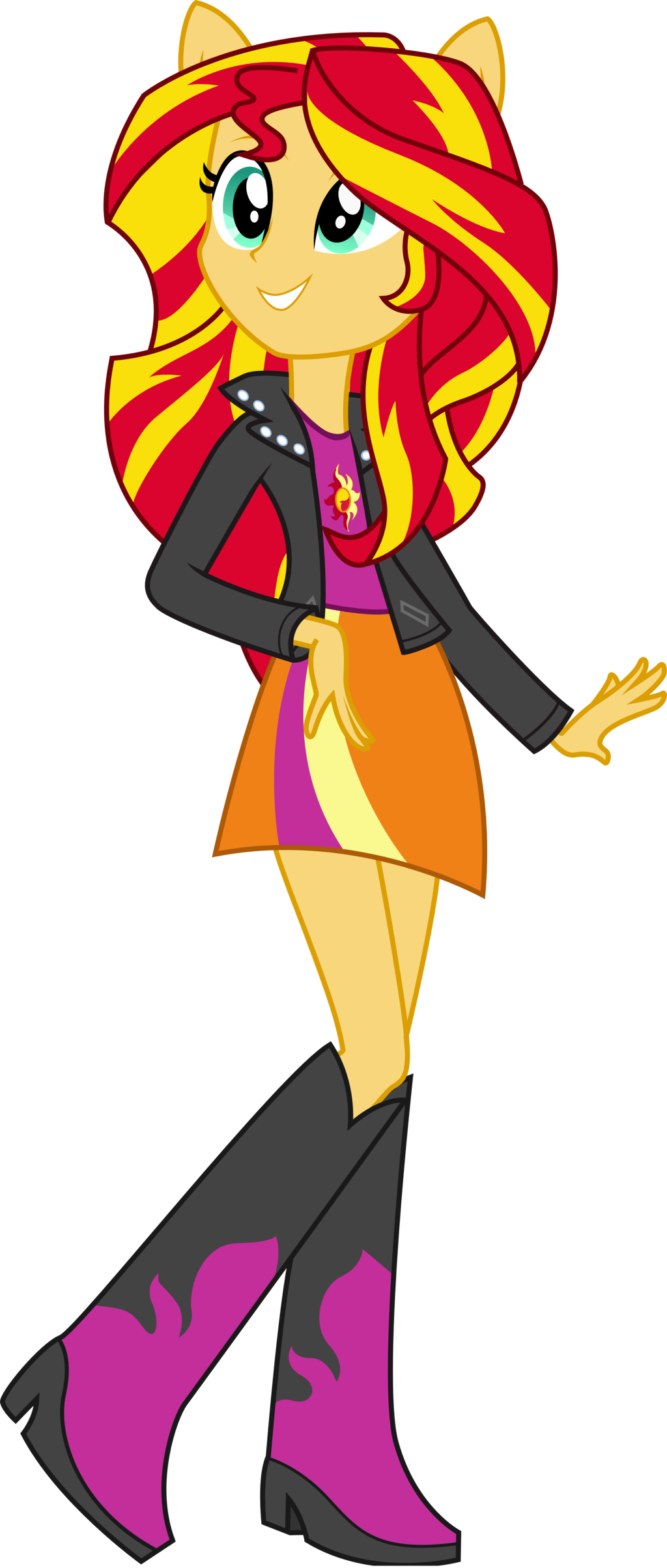 Sunset Shimmer By Theshadowstone - My Little Pony Equestria Girl Rainbow Rocks Sunset (1024x2406)