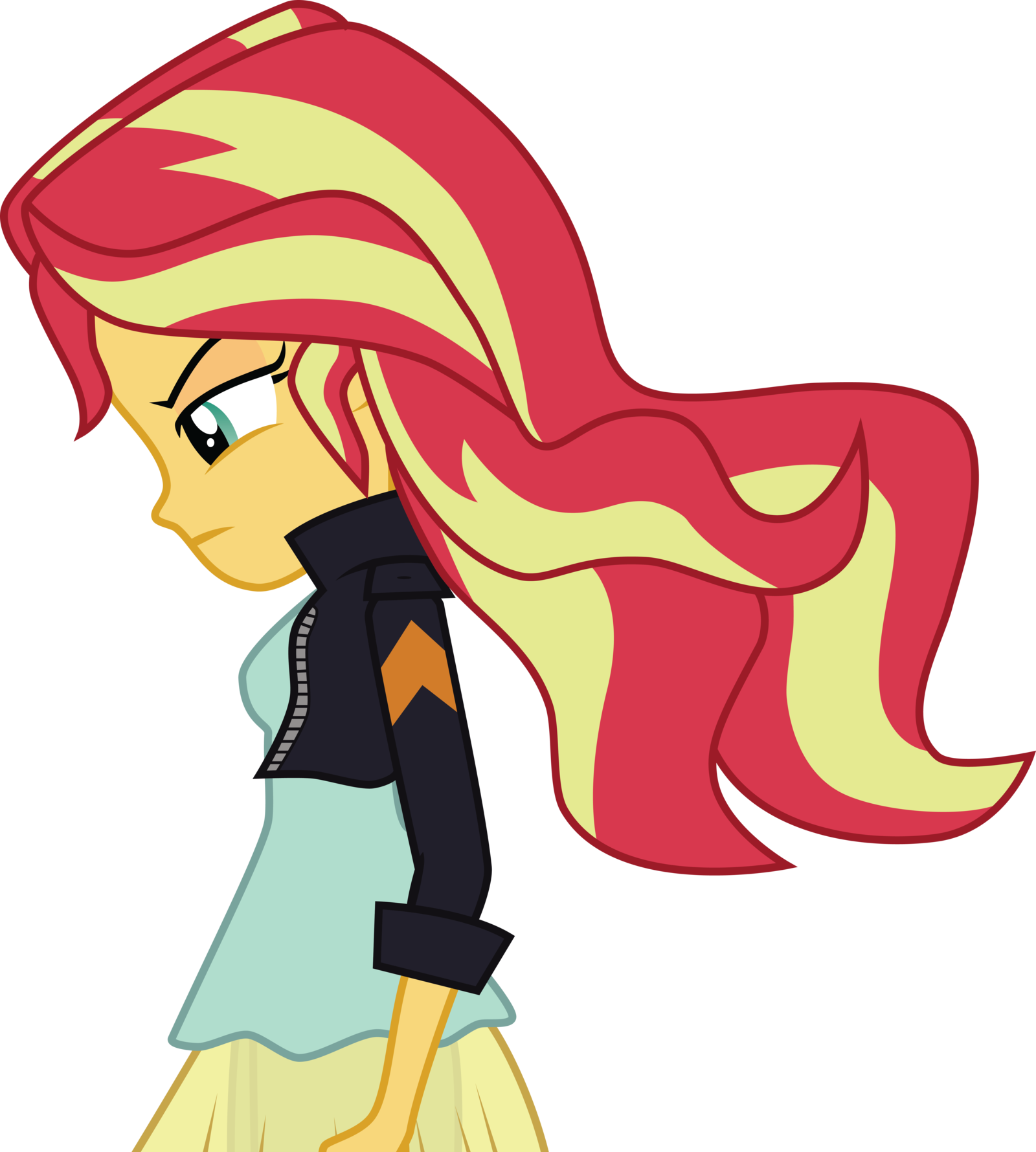 Sunset Shimmer Vector By Owlestyle-d8p - Sunset Shimmer My Past Is Not Today Gif (1600x1780)