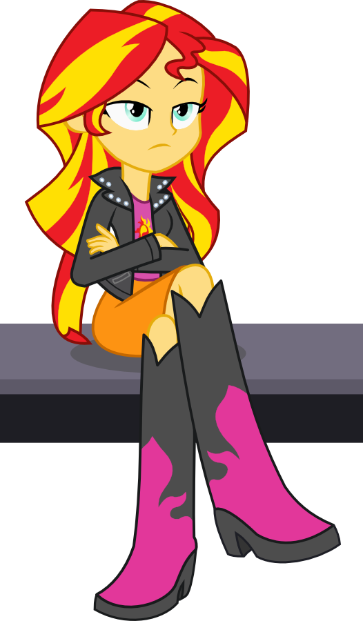Crossed Arms, Crossed Legs, Equestria Girls, Jacket, - Equestria Girls Crossed Legs (526x900)