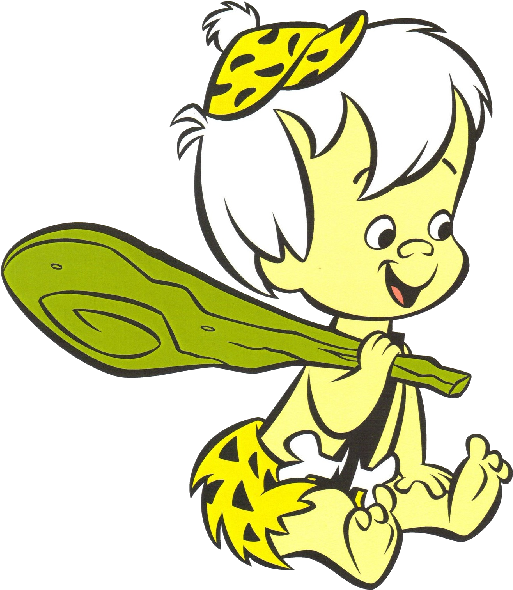 Baby Flintstones Baby Cartoon Characters Baby Clip - Bam Bam T Shirt (600x600)