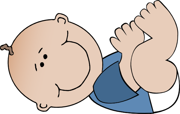 Baby Blue Baby Clip Art At Clker - Baby Clipart Transparent Background (600x379)