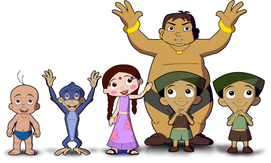 Chota Bheem Whis You Everyone - Chota Bheem Cartoon Png (533x321)