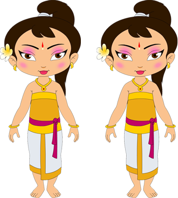 Dholu Molu Celebrities - Chota Bheem Girl (350x390)